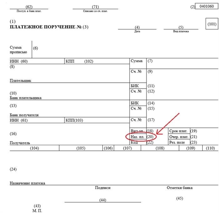 Санкции за неправильное назначение платежа