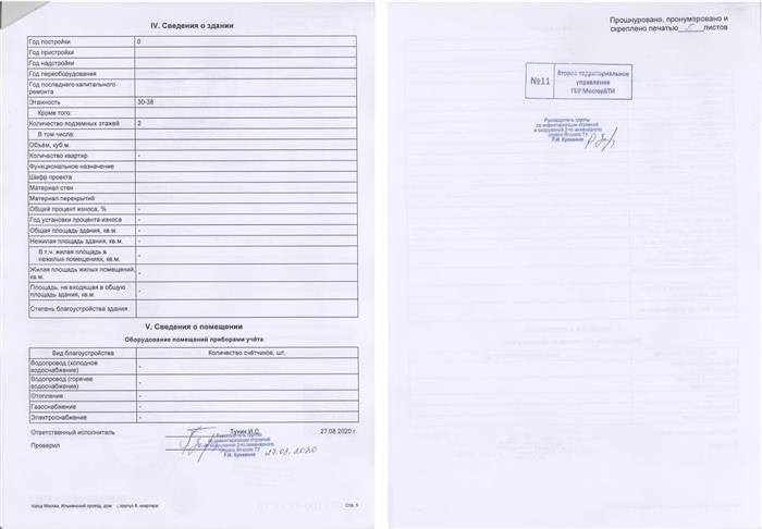 Технические требования при составлении техпаспорта на квартиру